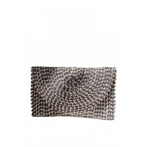 NEW VILLAGE THRIVE women's rattan clutch in black ombre